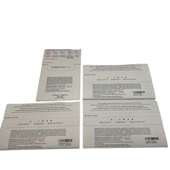 Color Street 100% Nail Polish Strips pinks & purples DIY Manicure 4 Sets NEW - Picture 5 of 6